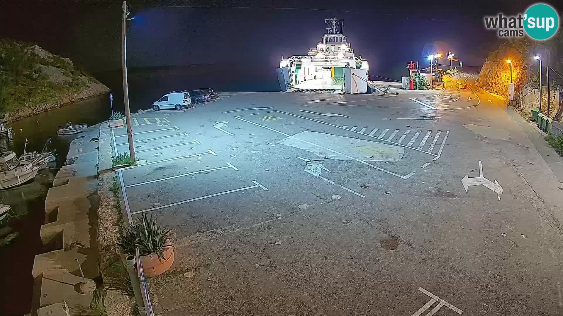Webcam Fährhafen Prizna – zur Insel Pag