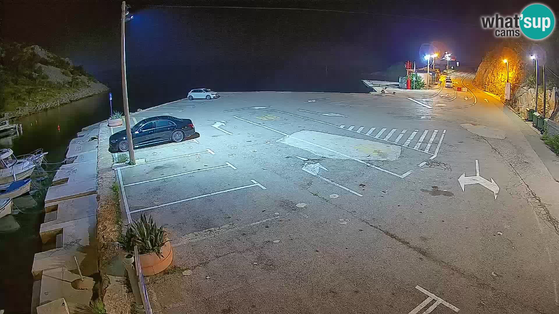 Webcam port de ferry de Prizna – vers l’île de Pag