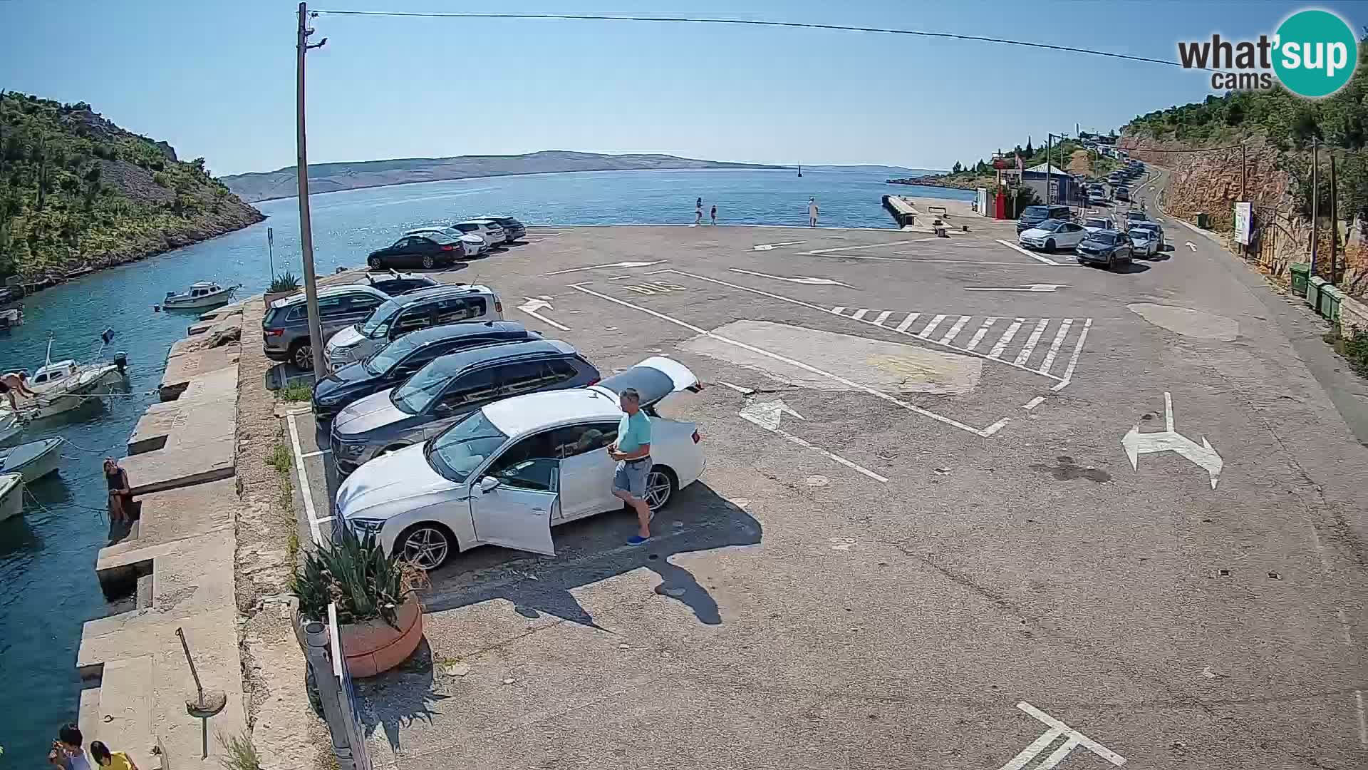 Webcam port de ferry de Prizna – vers l’île de Pag