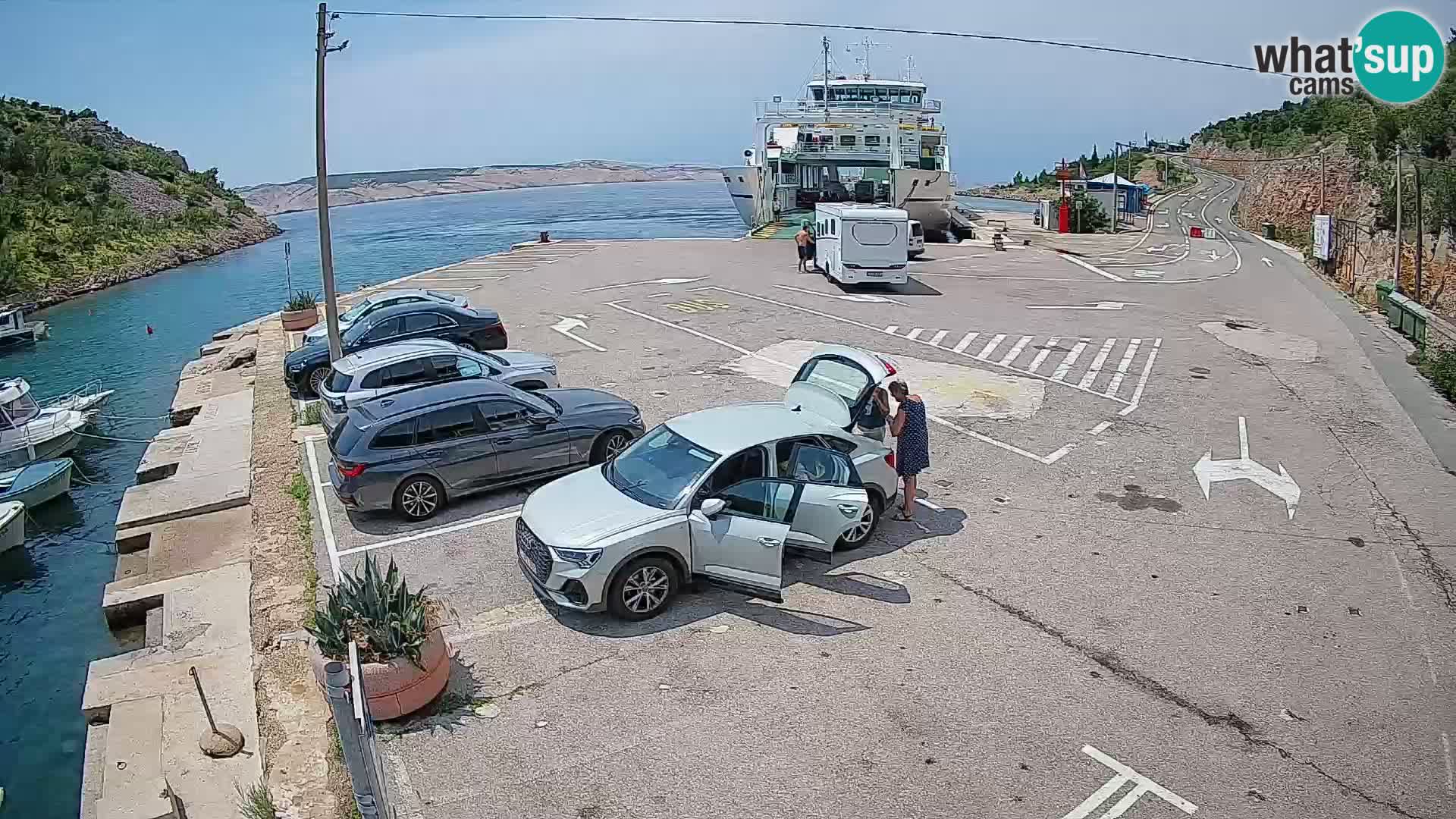 Webcam Fährhafen Prizna – zur Insel Pag