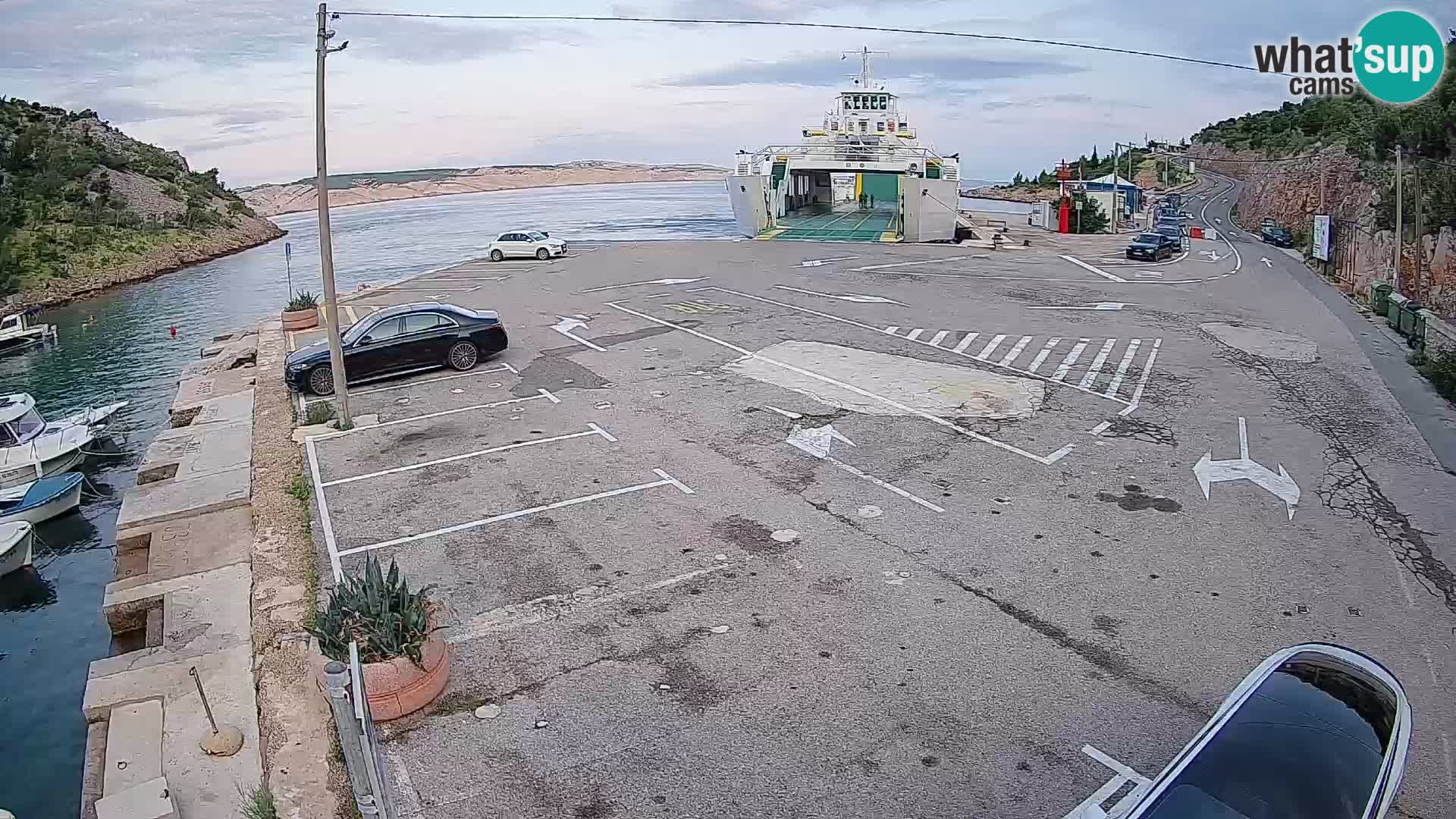 Webcam Fährhafen Prizna – zur Insel Pag