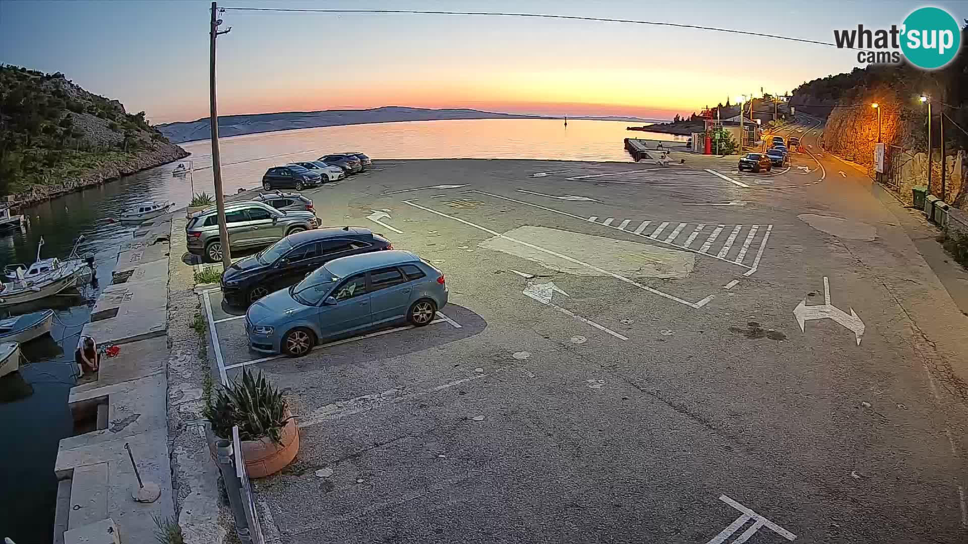Webcam Fährhafen Prizna – zur Insel Pag