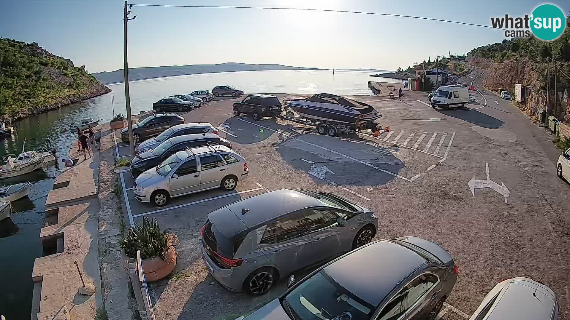 Webcam port de ferry de Prizna – vers l’île de Pag
