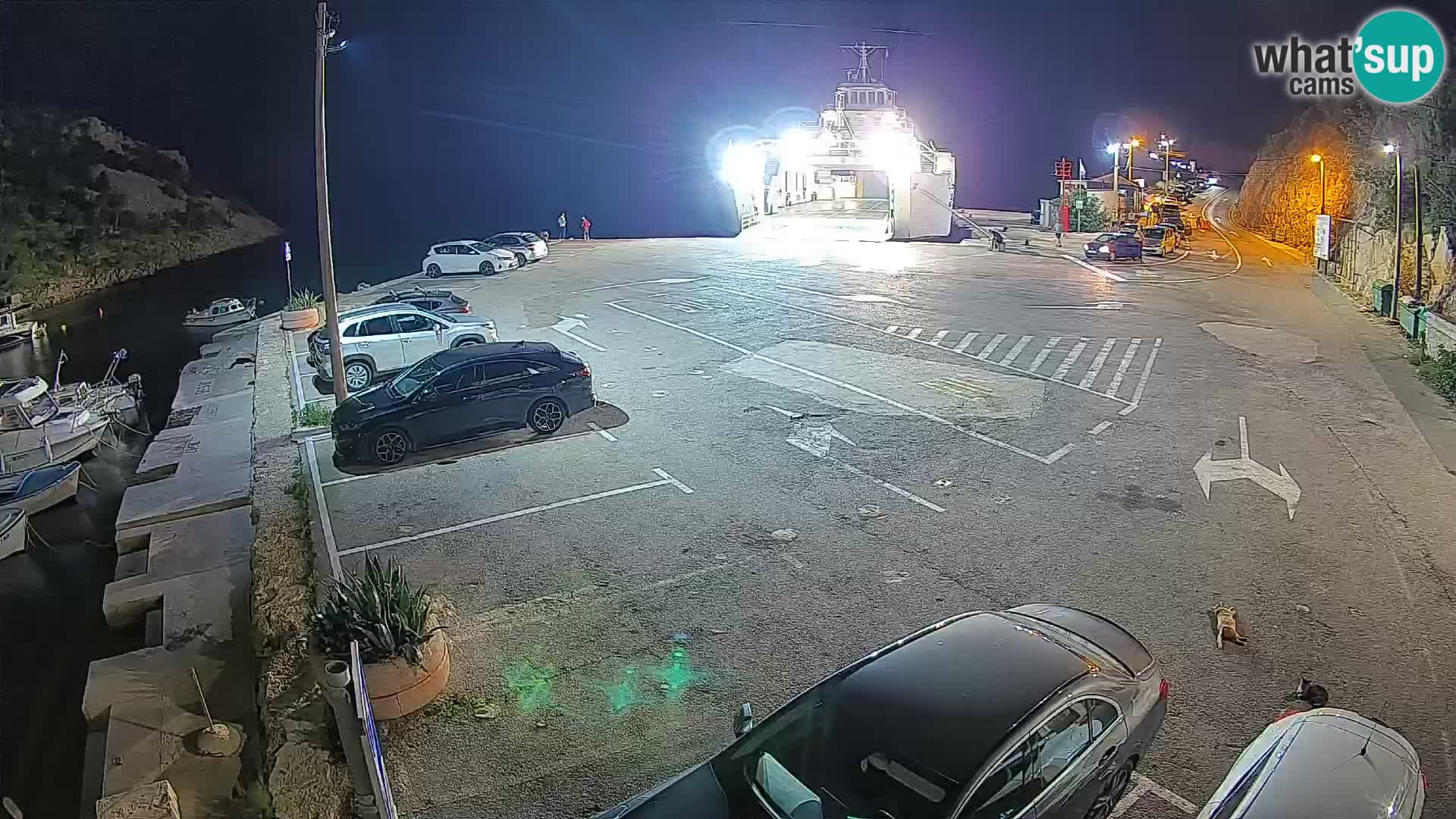 Webcam Fährhafen Prizna – zur Insel Pag