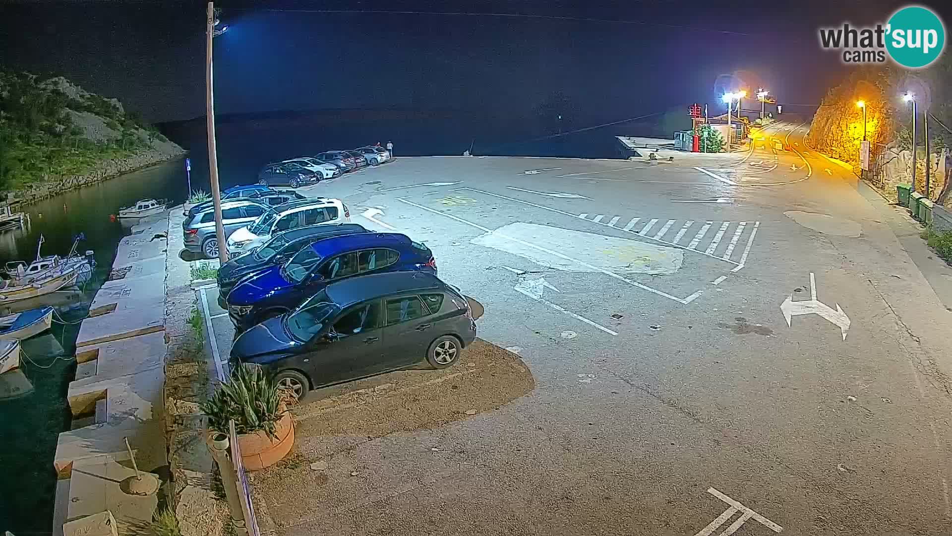 Webcam port de ferry de Prizna – vers l’île de Pag