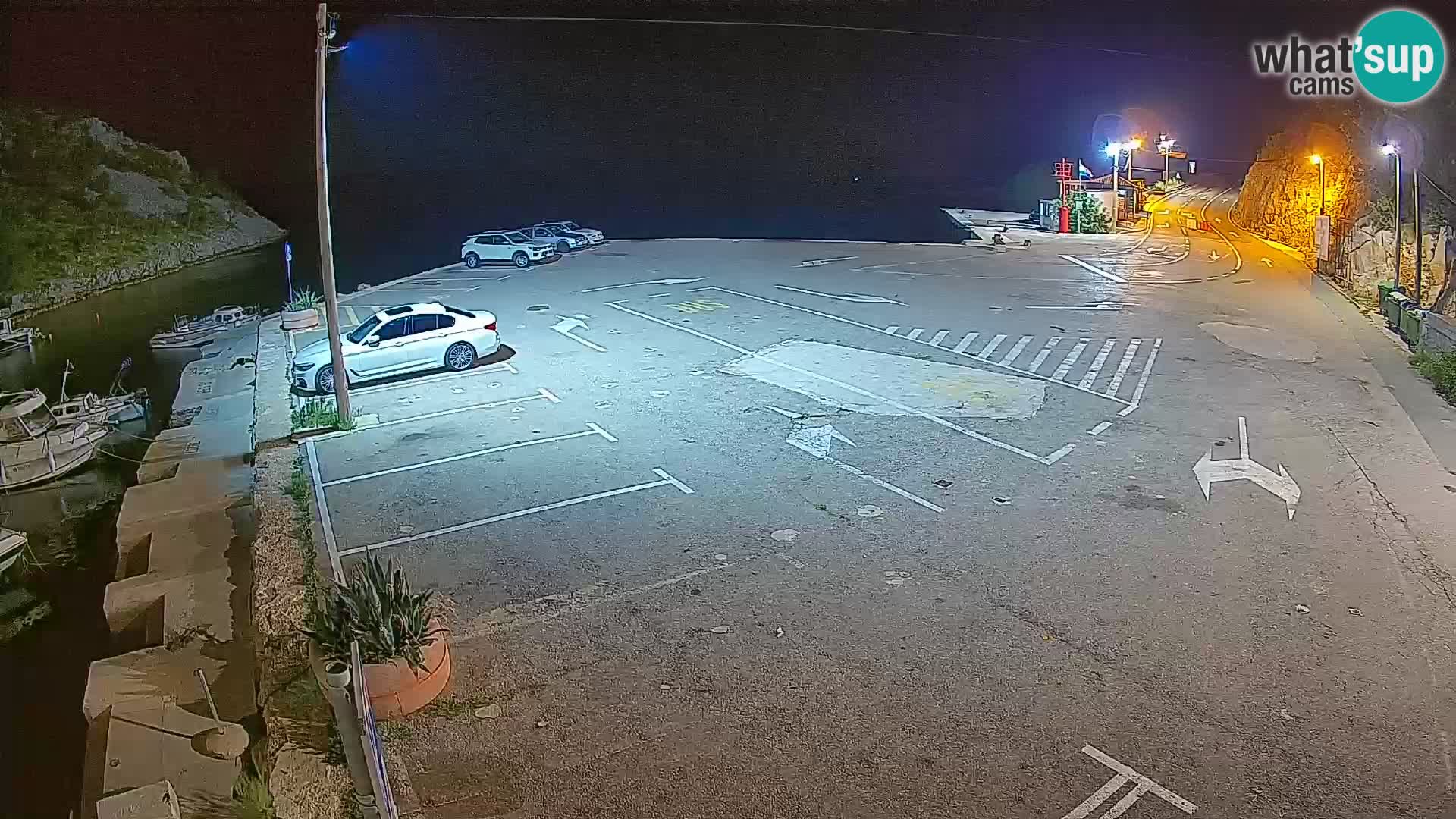 Webcam port de ferry de Prizna – vers l’île de Pag
