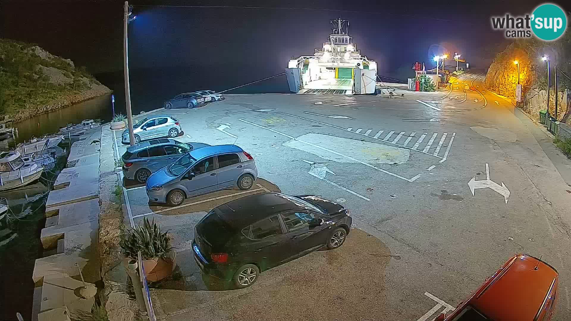 Webcam Fährhafen Prizna – zur Insel Pag