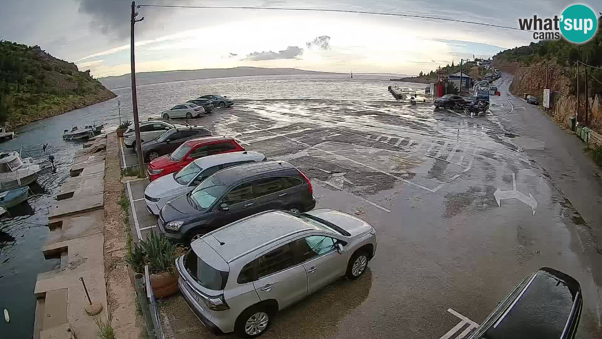 Webcam port de ferry de Prizna – vers l’île de Pag
