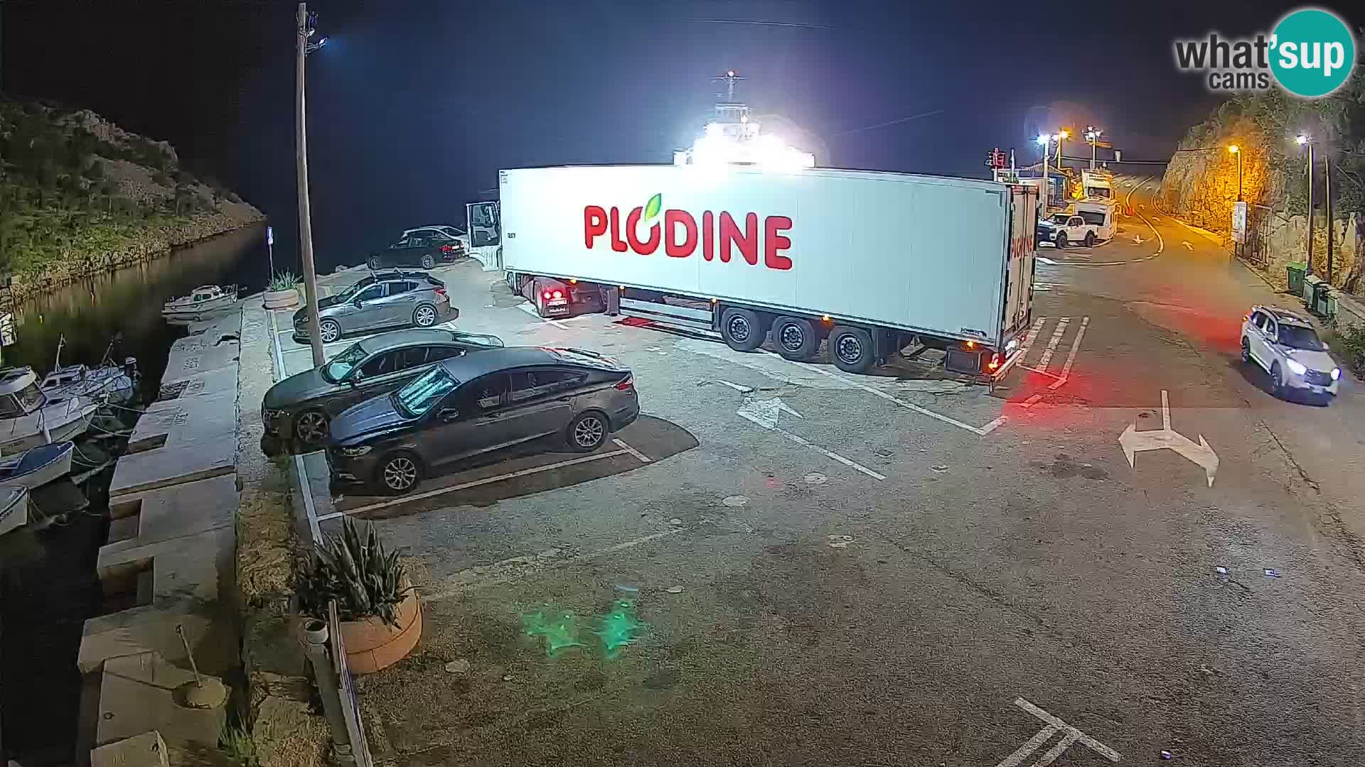 Webcam Prizna ferry port to Pag island