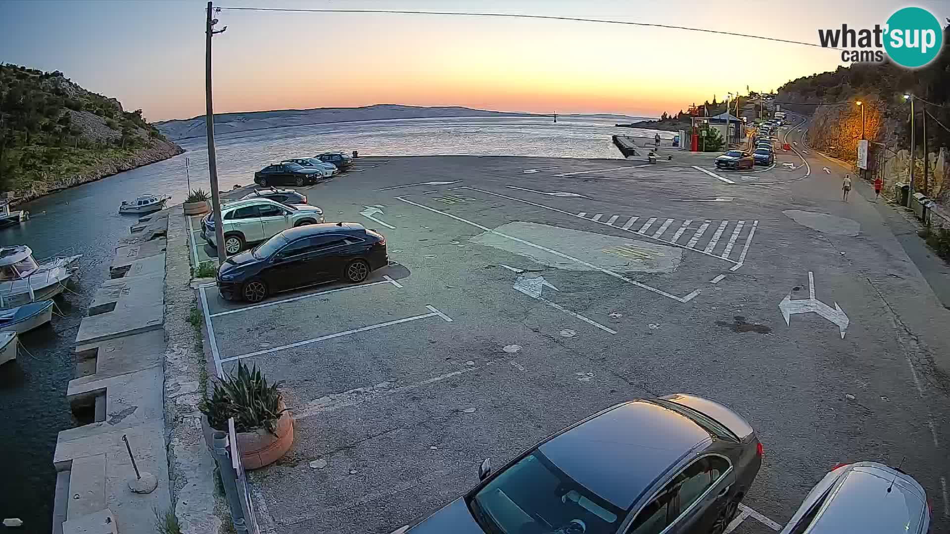 Webcam Fährhafen Prizna – zur Insel Pag