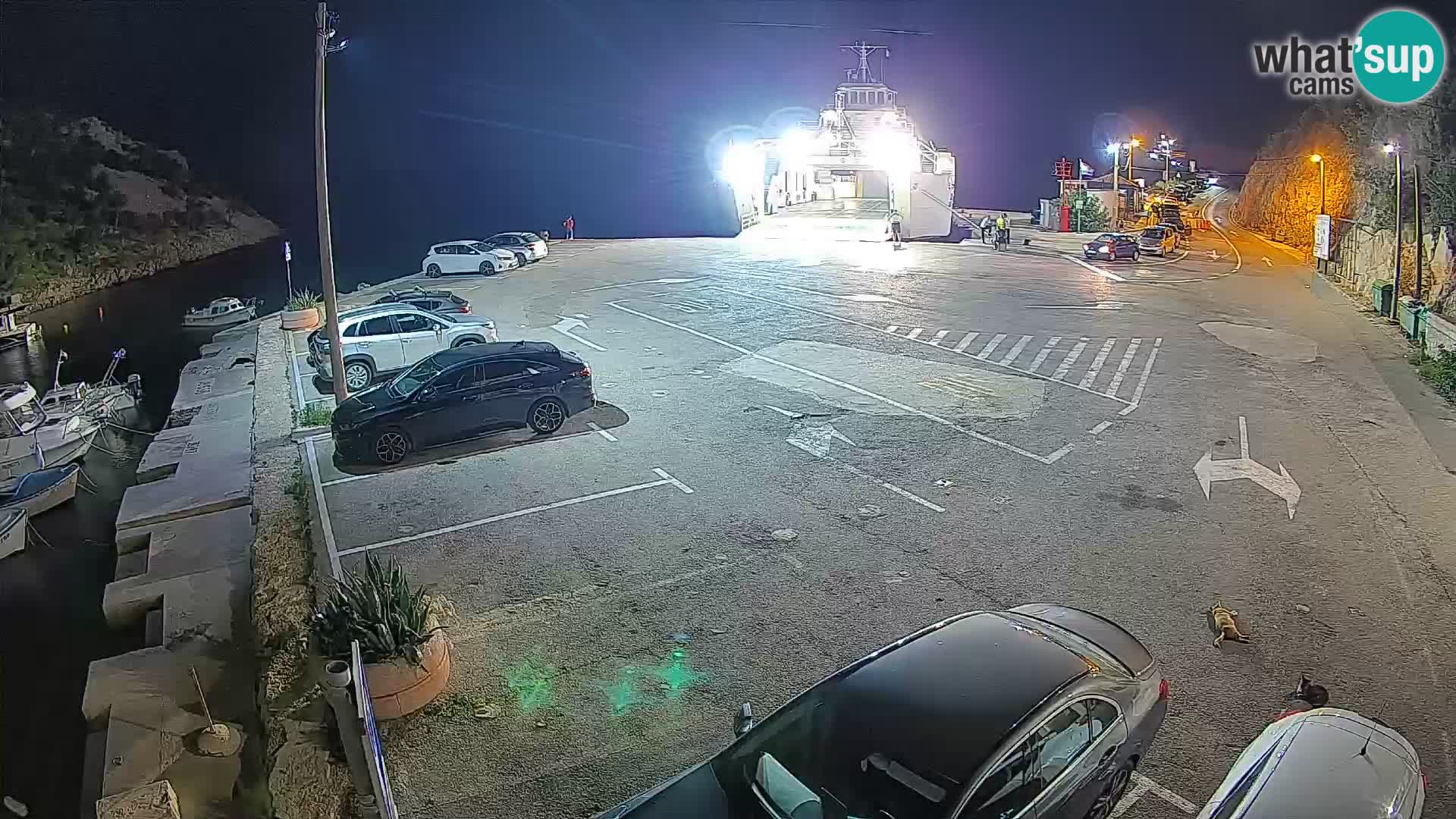 Webcam Fährhafen Prizna – zur Insel Pag