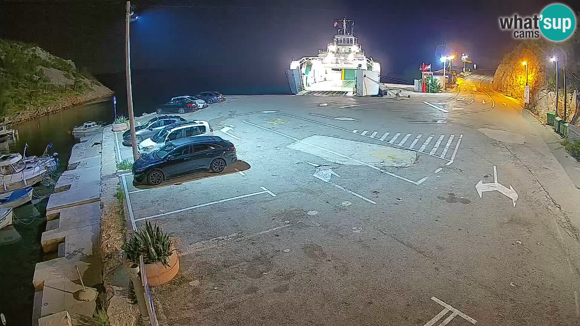 Webcam Fährhafen Prizna – zur Insel Pag