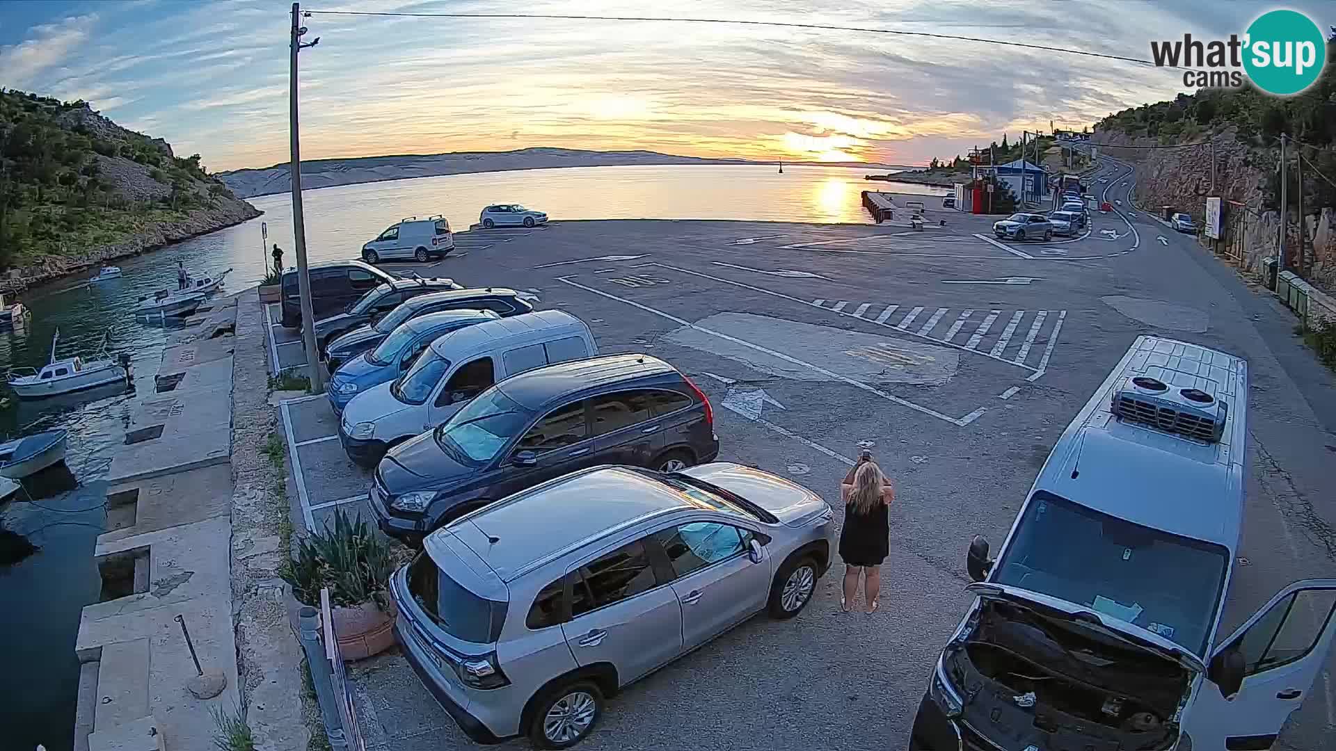 Webcam Prizna ferry port to Pag island
