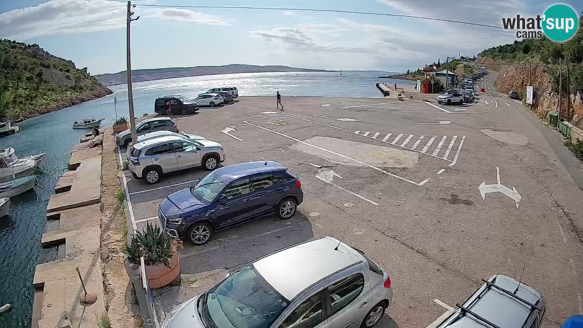 Webcam Prizna ferry port to Pag island