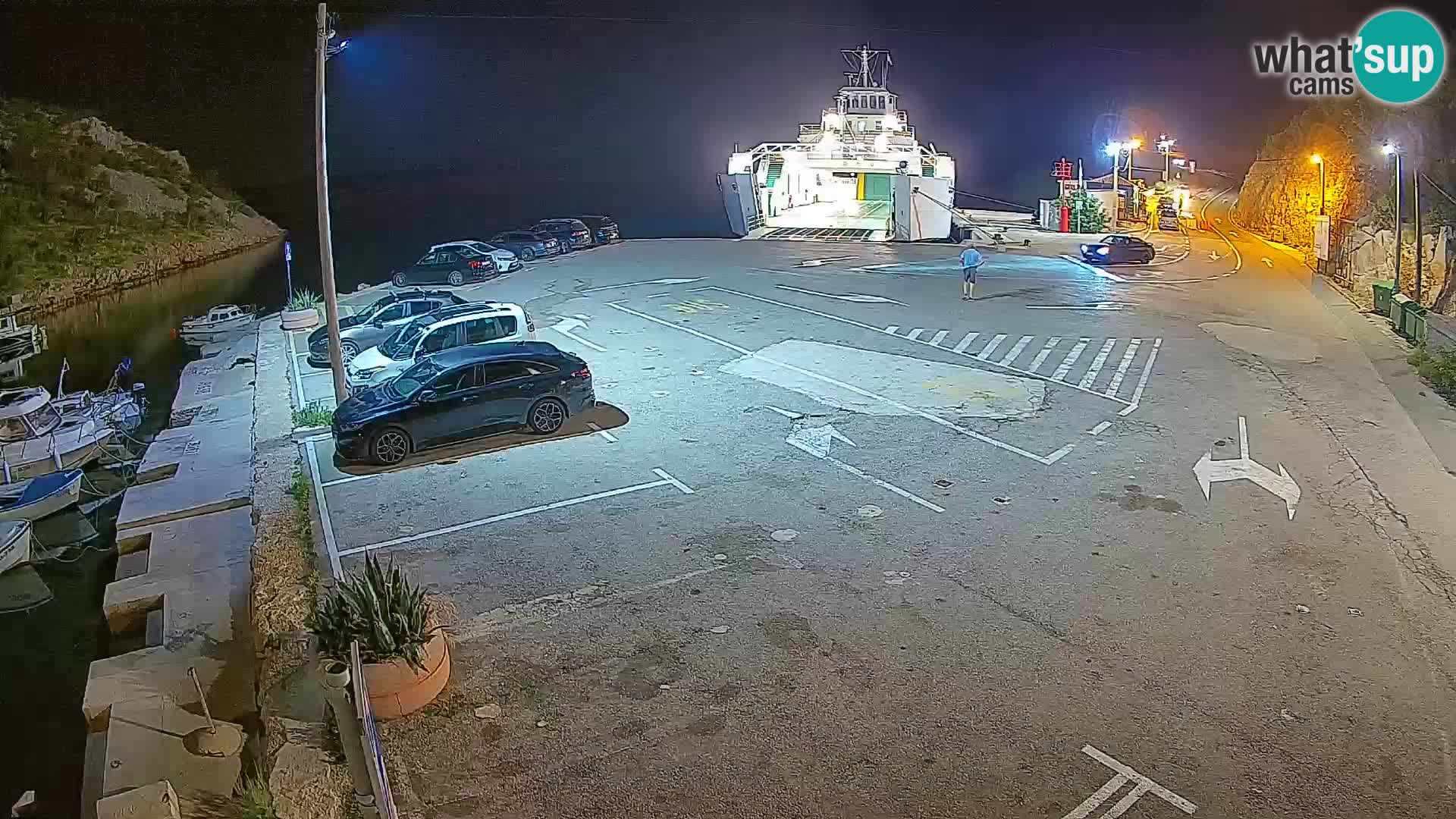 Webcam Fährhafen Prizna – zur Insel Pag