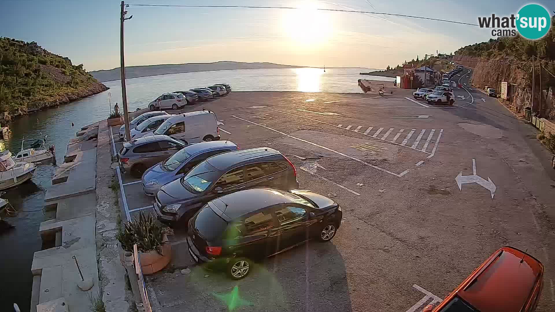 Webcam Fährhafen Prizna – zur Insel Pag