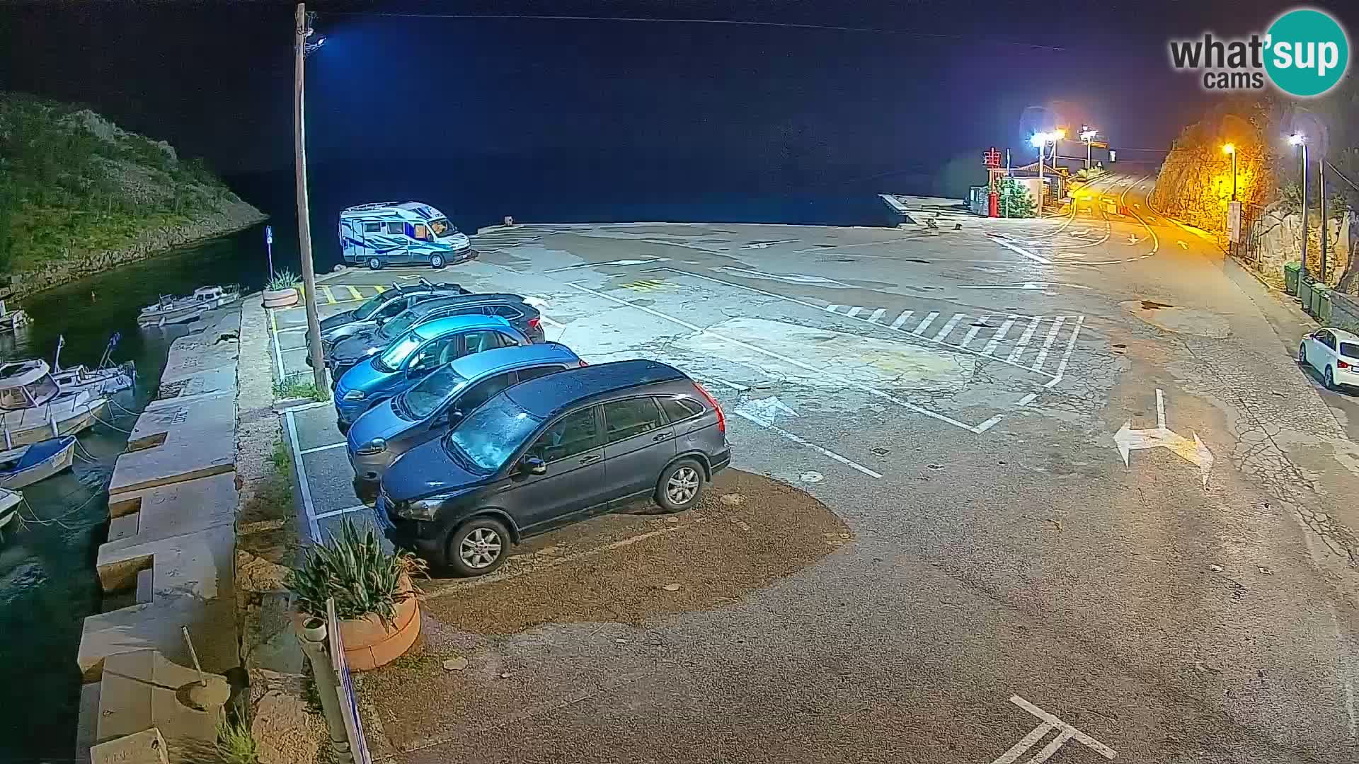 Webcam Prizna ferry port to Pag island