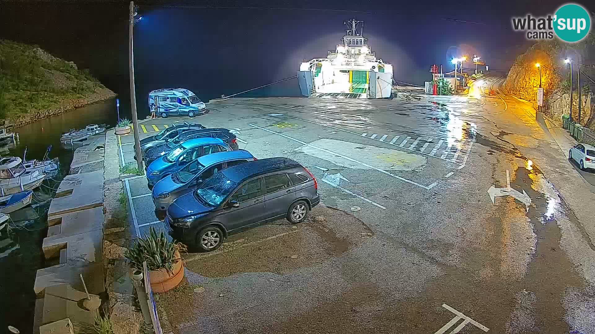 Webcam Fährhafen Prizna – zur Insel Pag
