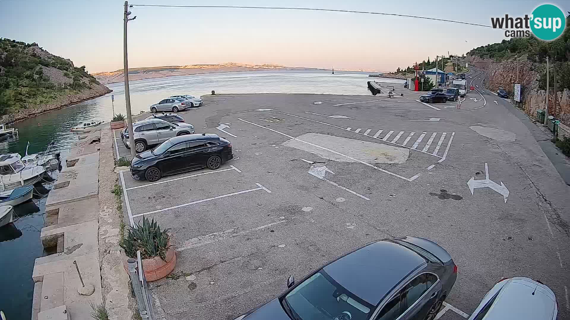Webcam Fährhafen Prizna – zur Insel Pag