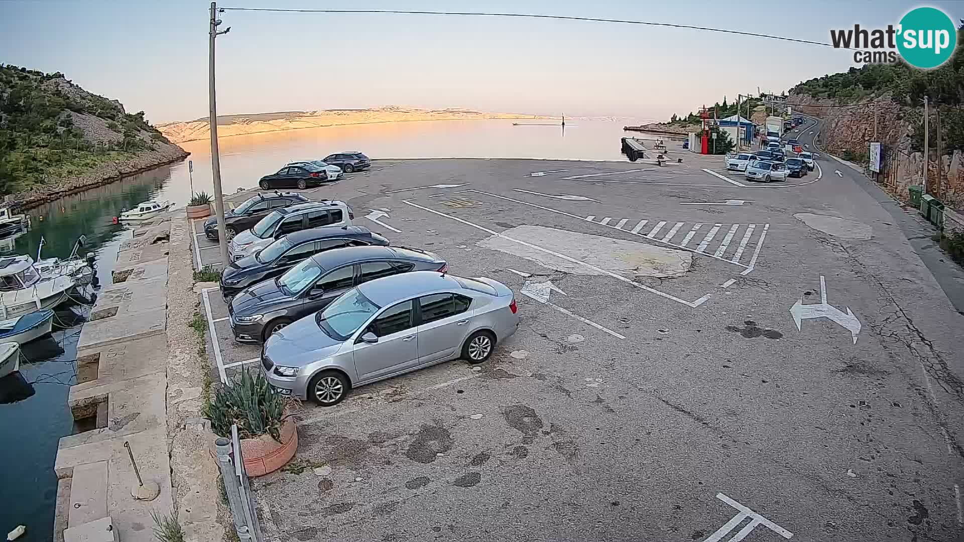 Webcam Fährhafen Prizna – zur Insel Pag
