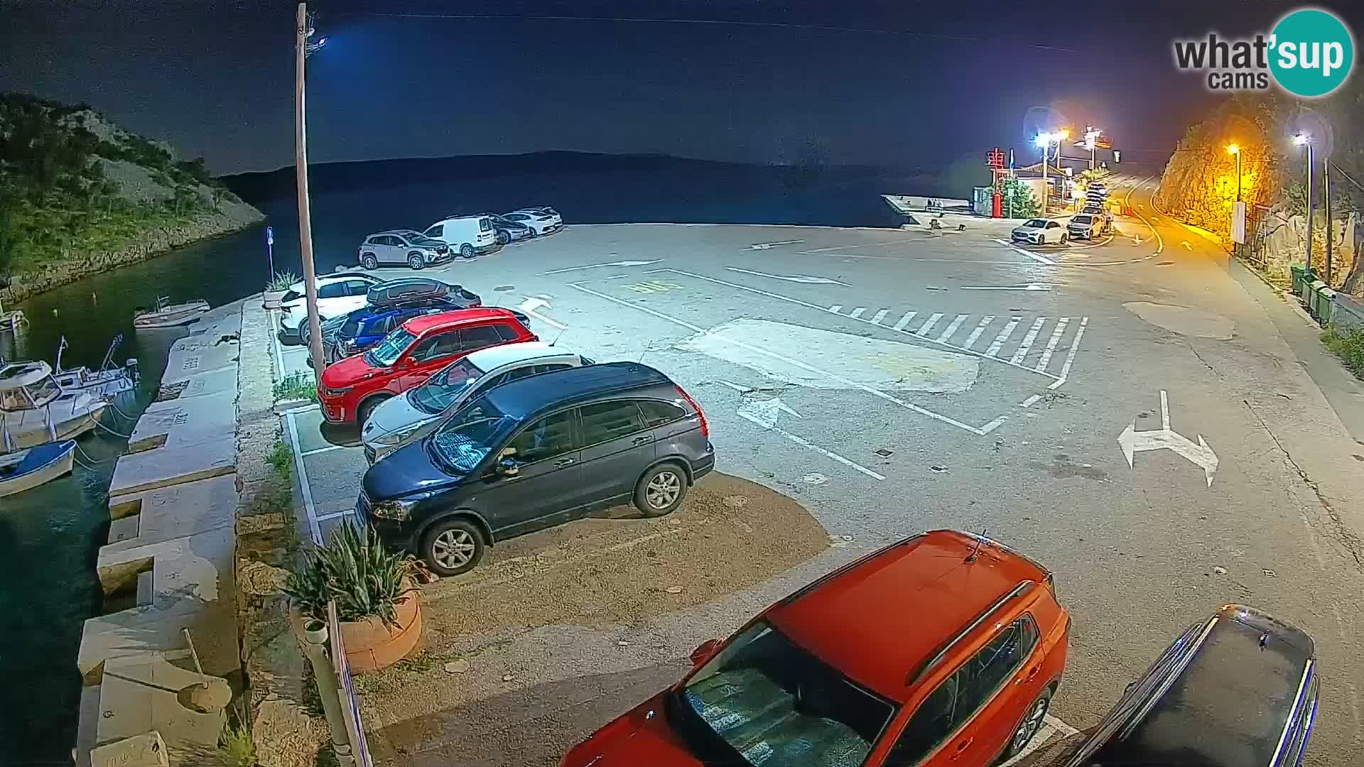 Webcam Prizna ferry port to Pag island