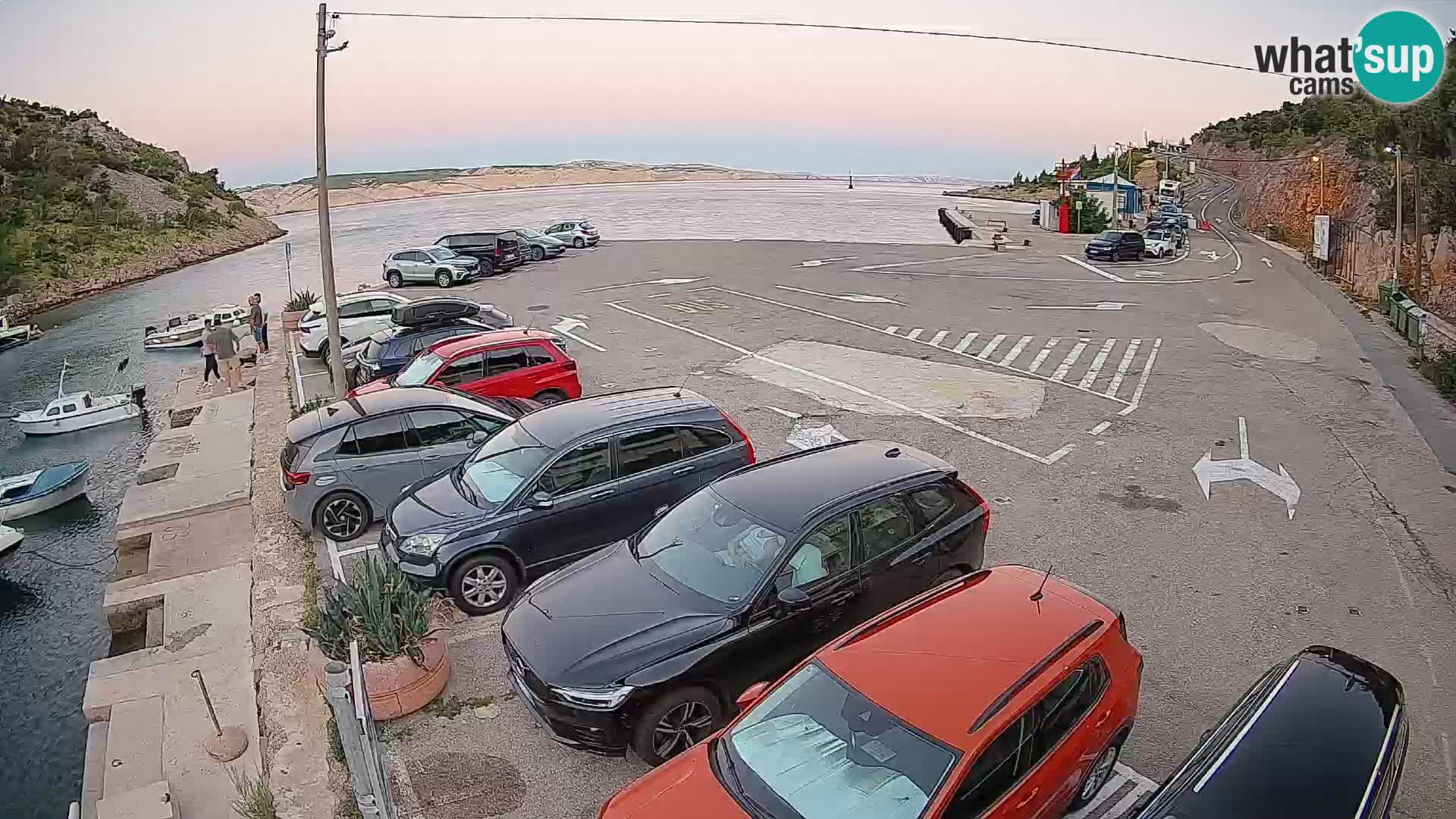 Webcam Fährhafen Prizna – zur Insel Pag