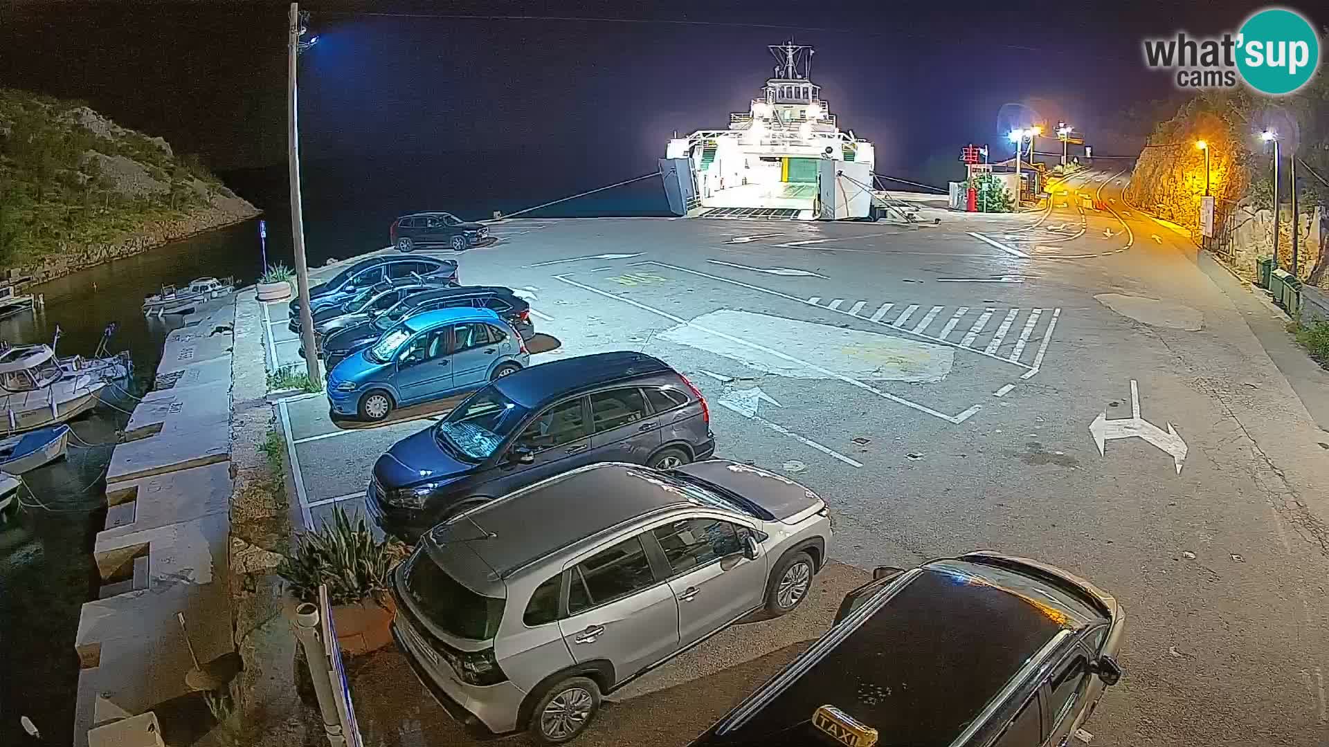 Webcam Fährhafen Prizna – zur Insel Pag