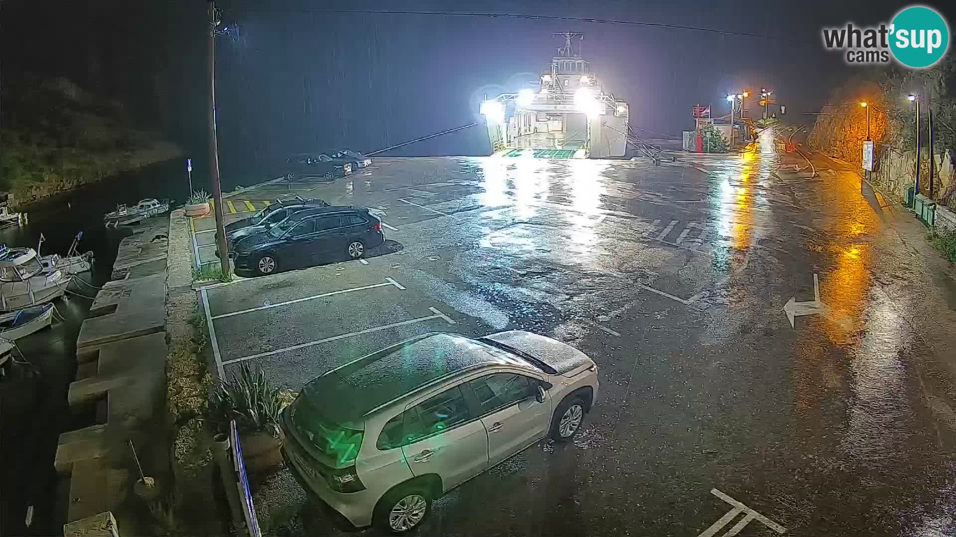 Webcam Prizna ferry port to Pag island