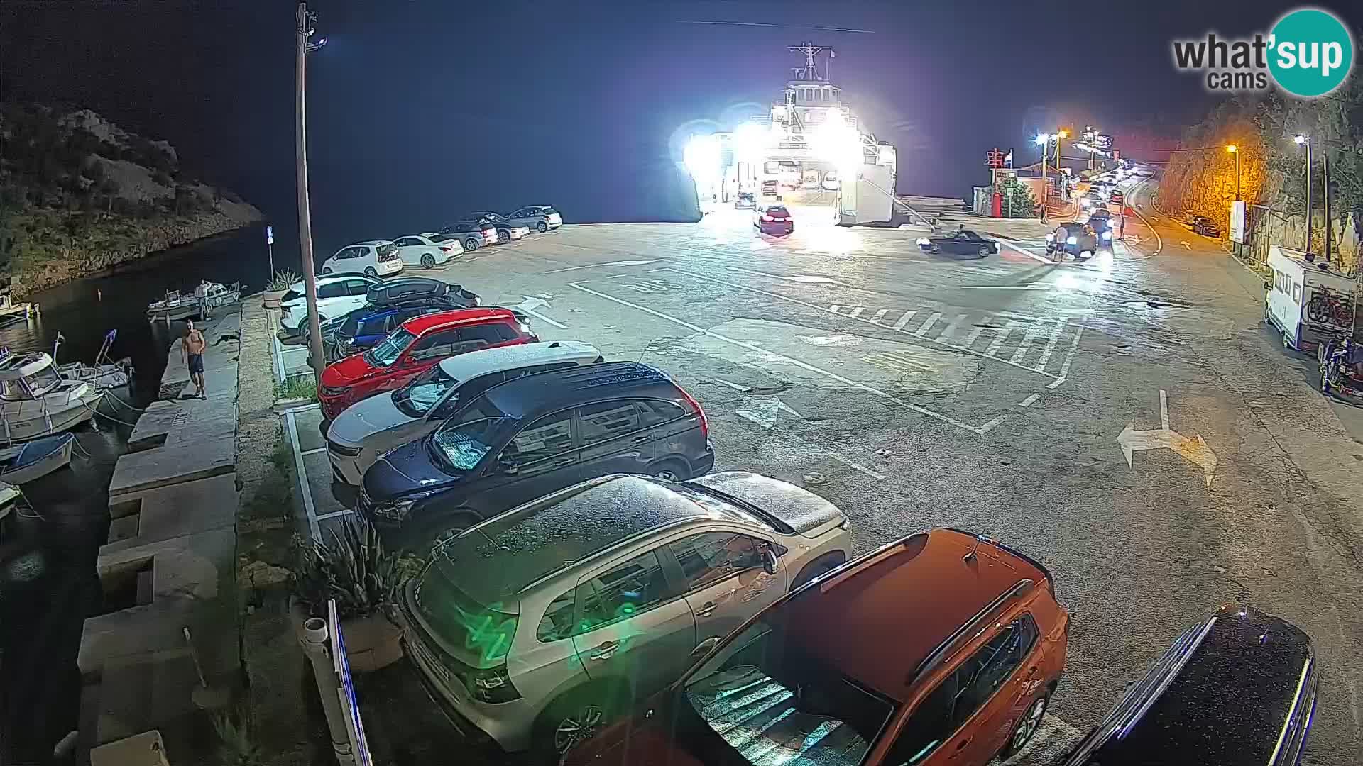 Webcam Prizna ferry port to Pag island