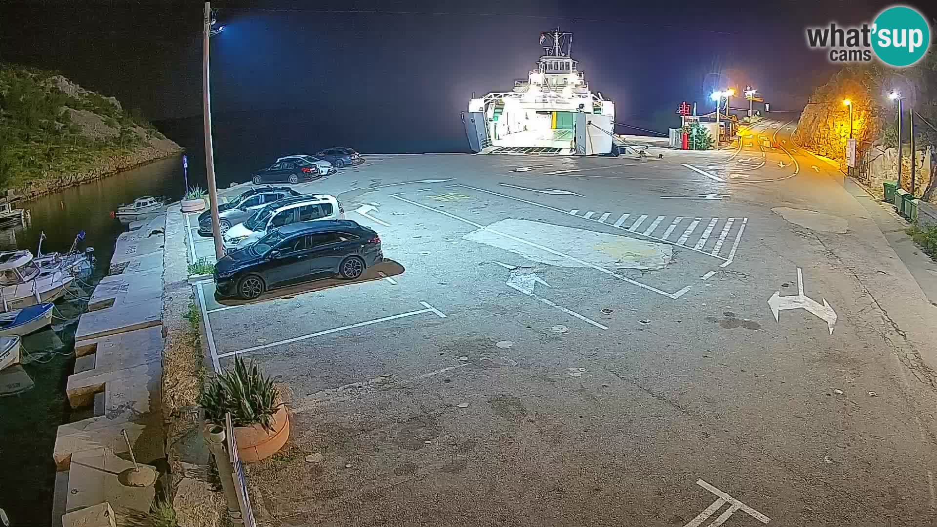 Webcam Fährhafen Prizna – zur Insel Pag