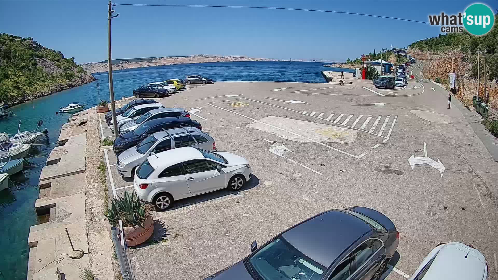 Webcam Fährhafen Prizna – zur Insel Pag