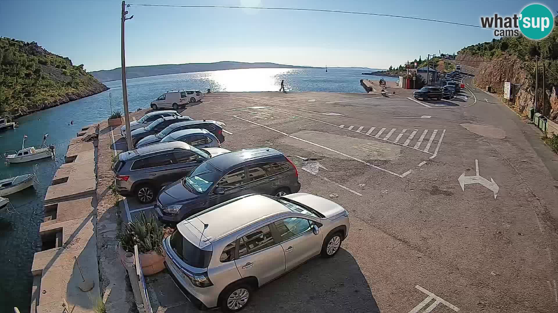 Webcam Fährhafen Prizna – zur Insel Pag