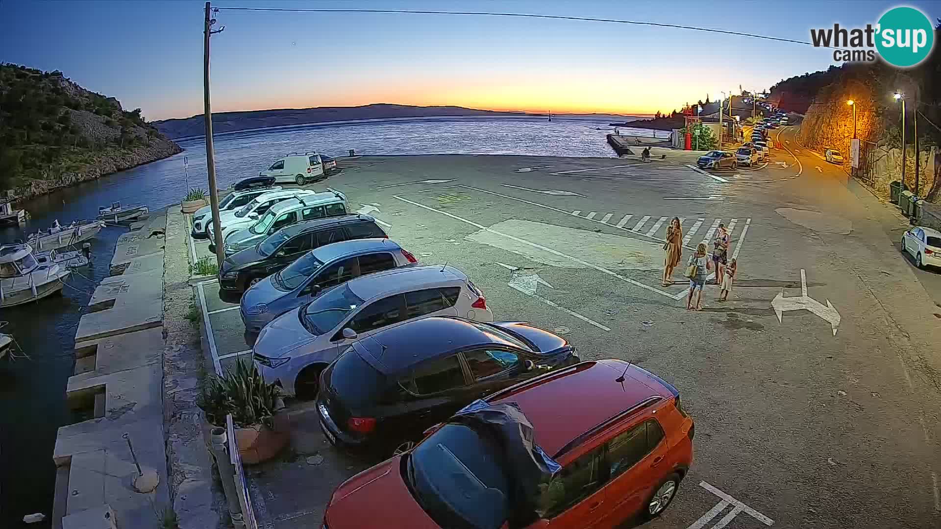 Webcam port de ferry de Prizna – vers l’île de Pag
