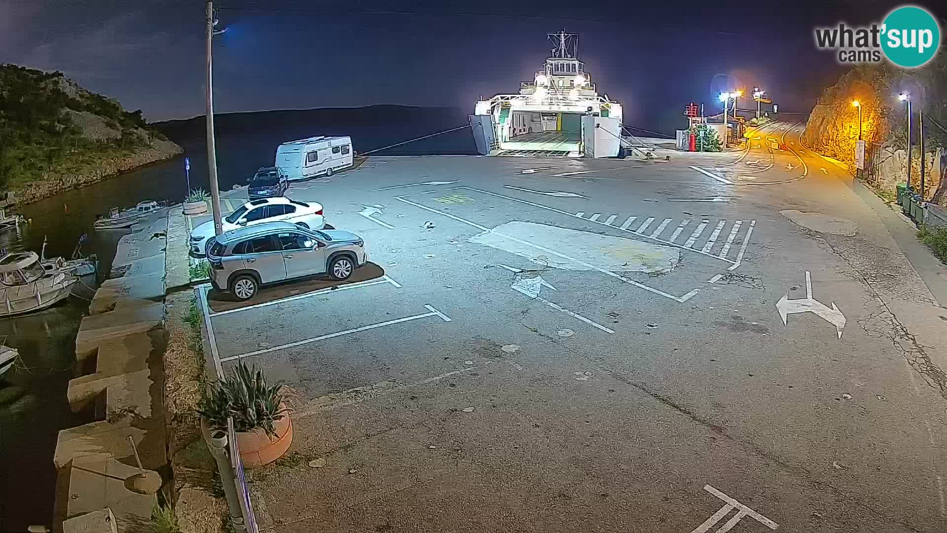 Webcam Fährhafen Prizna – zur Insel Pag