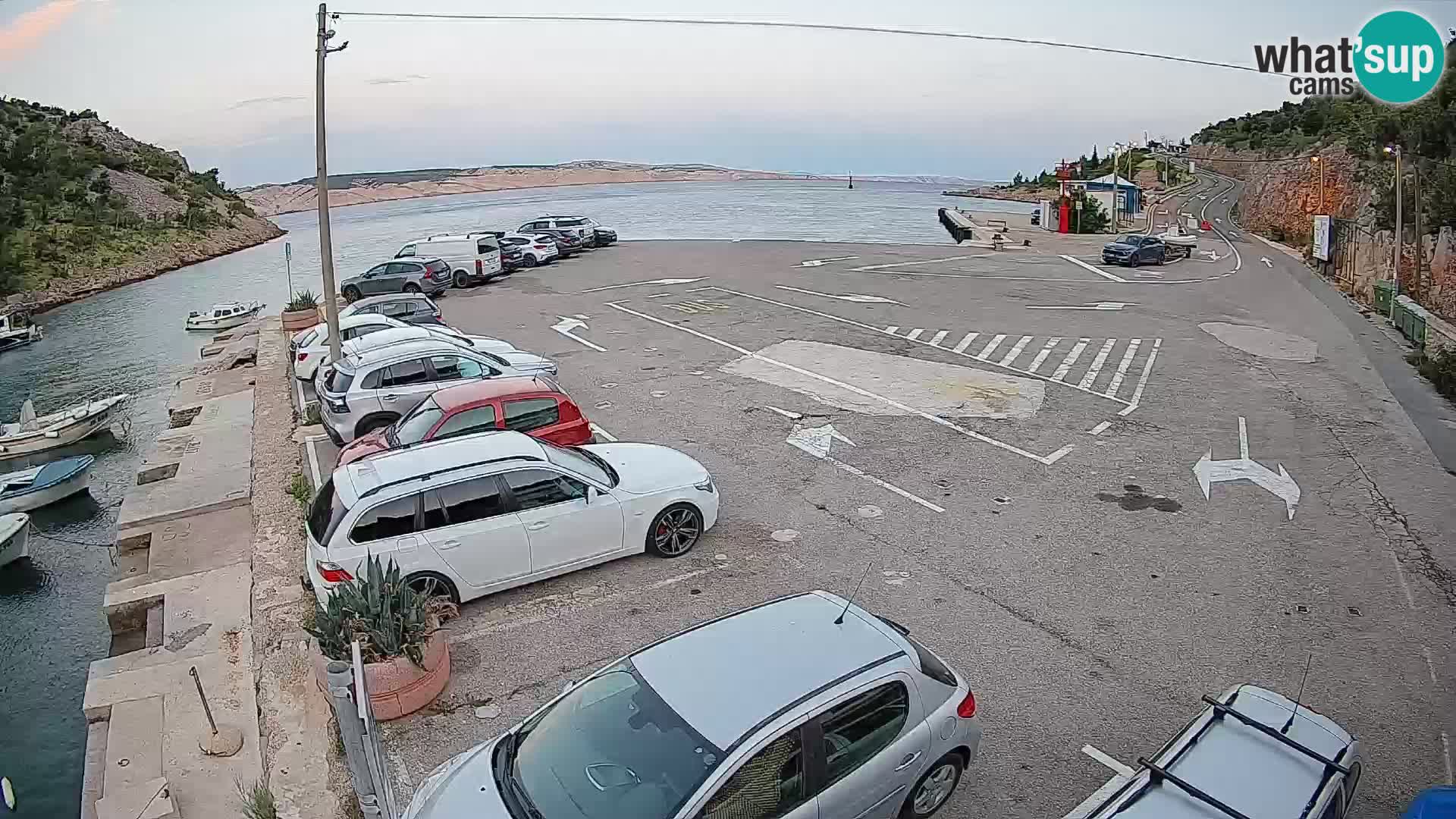 Webcam Fährhafen Prizna – zur Insel Pag