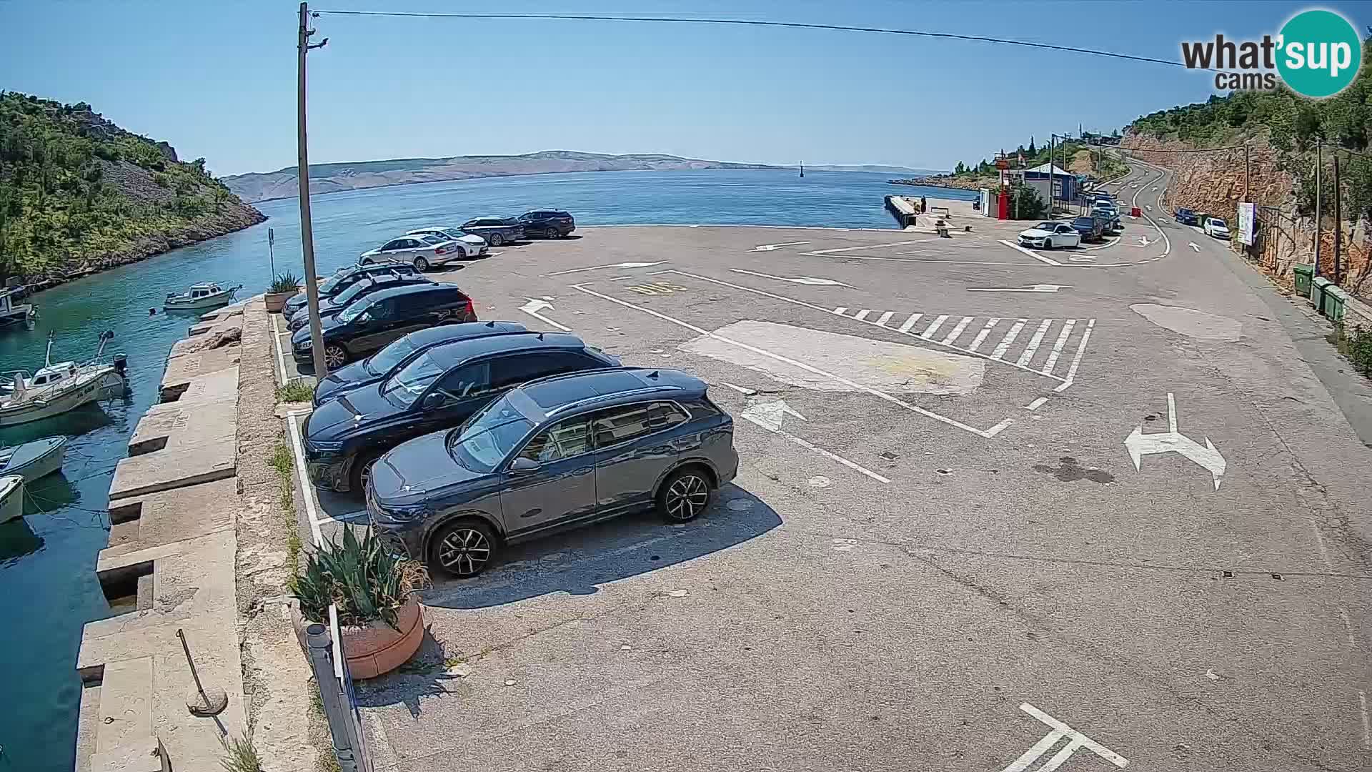 Webcam Fährhafen Prizna – zur Insel Pag