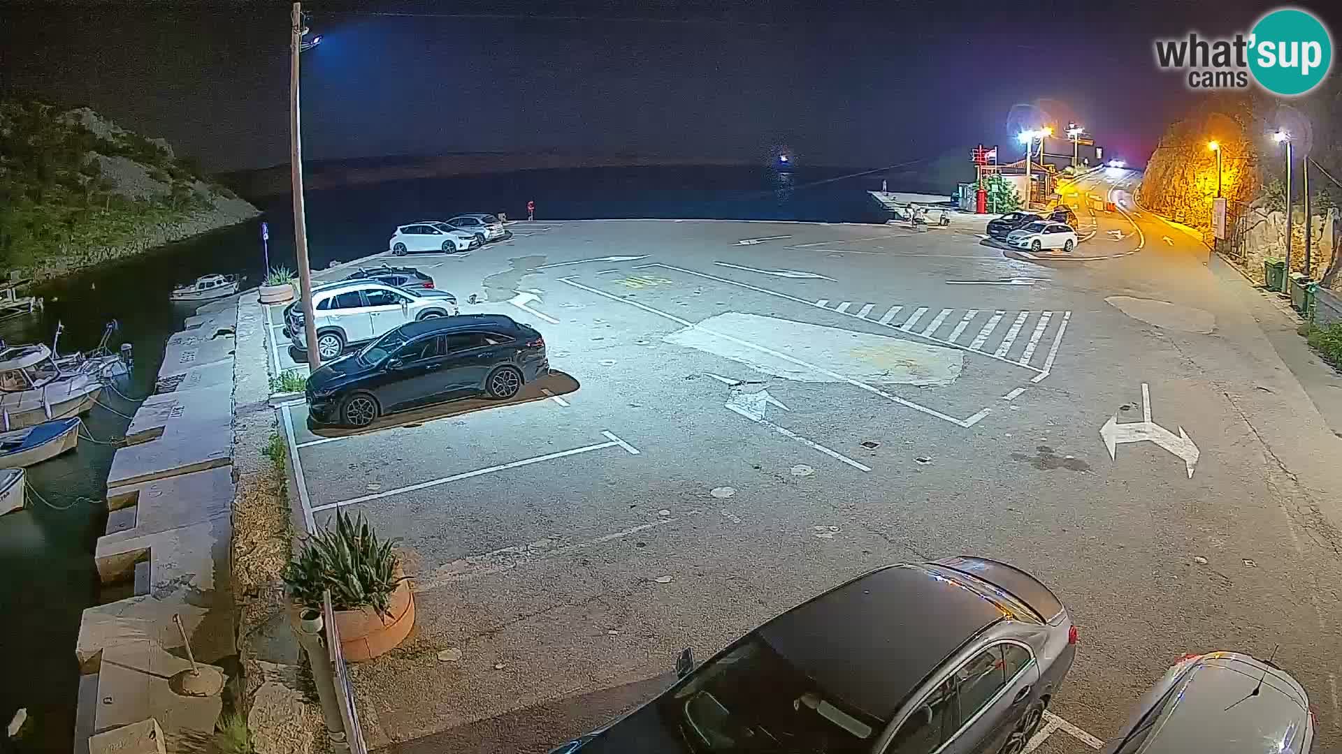 Webcam port de ferry de Prizna – vers l’île de Pag