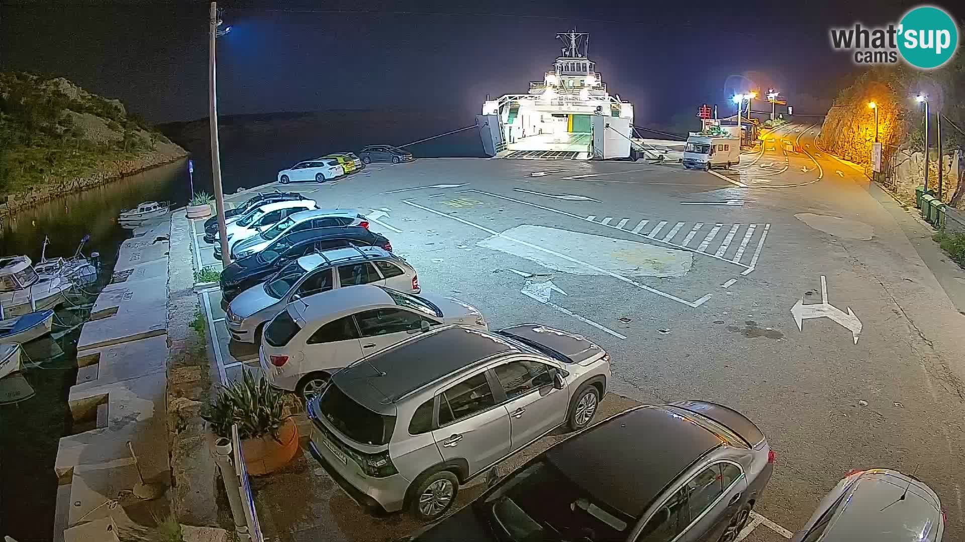Webcam Fährhafen Prizna – zur Insel Pag