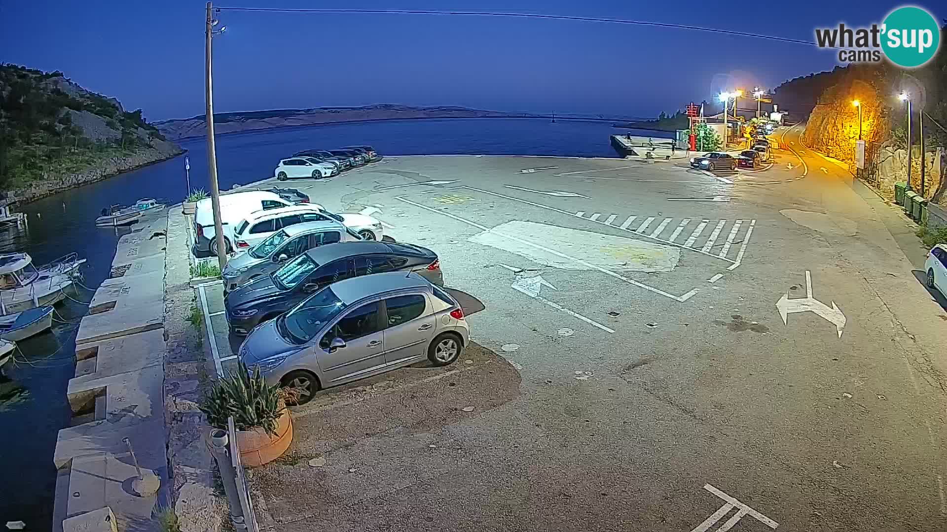 Webcam Fährhafen Prizna – zur Insel Pag