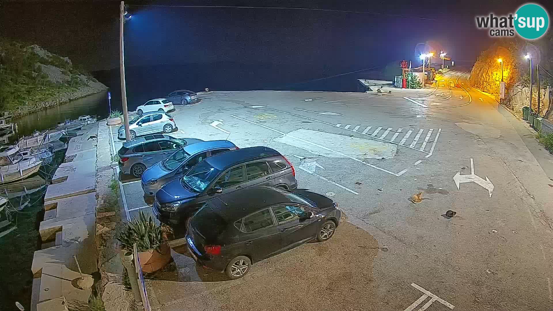 Webcam Prizna ferry port to Pag island