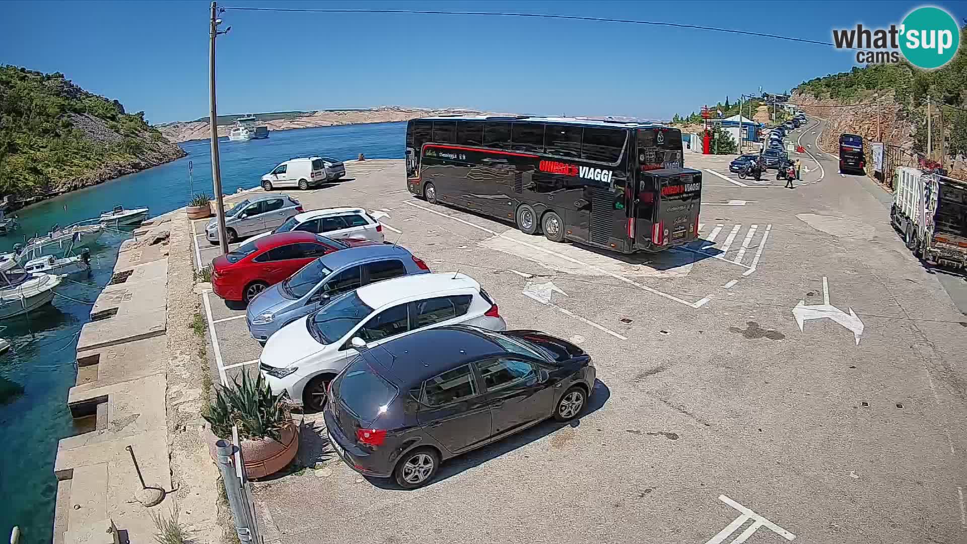 Webcam Fährhafen Prizna – zur Insel Pag