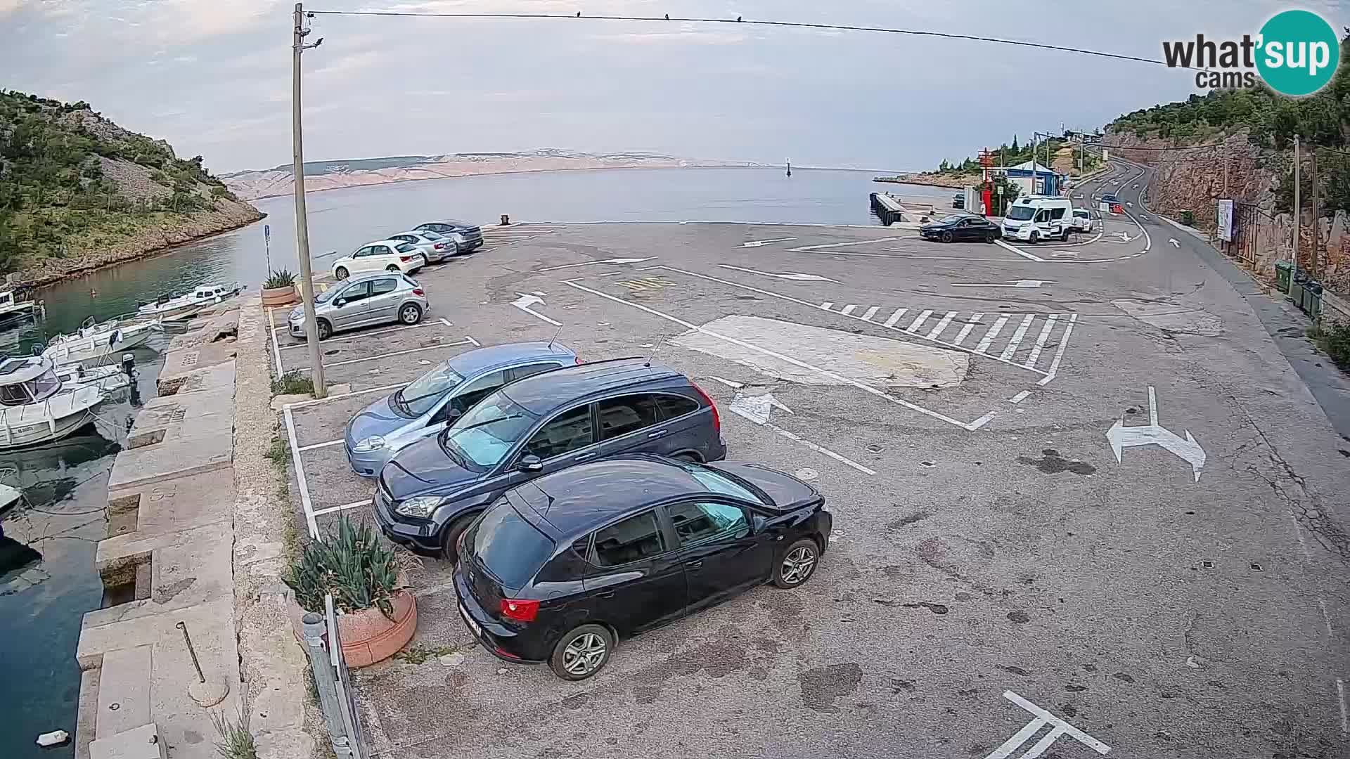 Webcam Fährhafen Prizna – zur Insel Pag