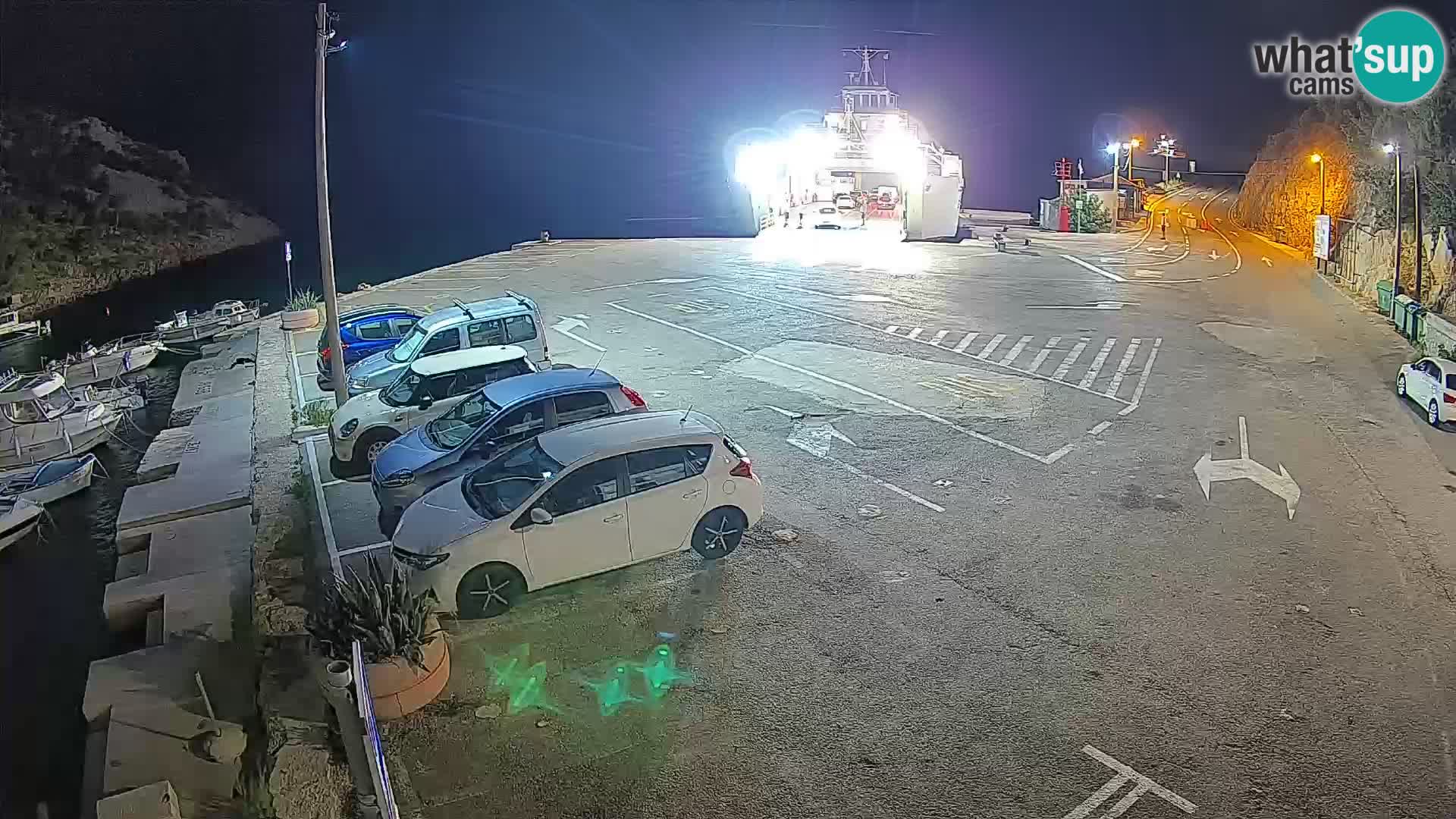 Webcam Fährhafen Prizna – zur Insel Pag