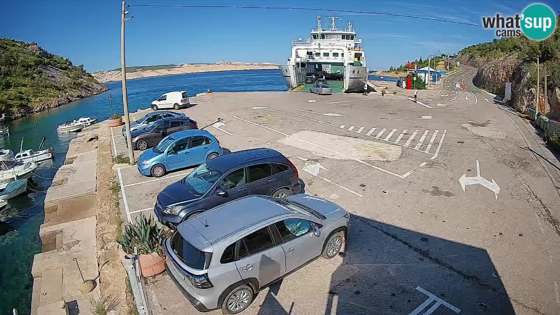 Webcam Fährhafen Prizna – zur Insel Pag