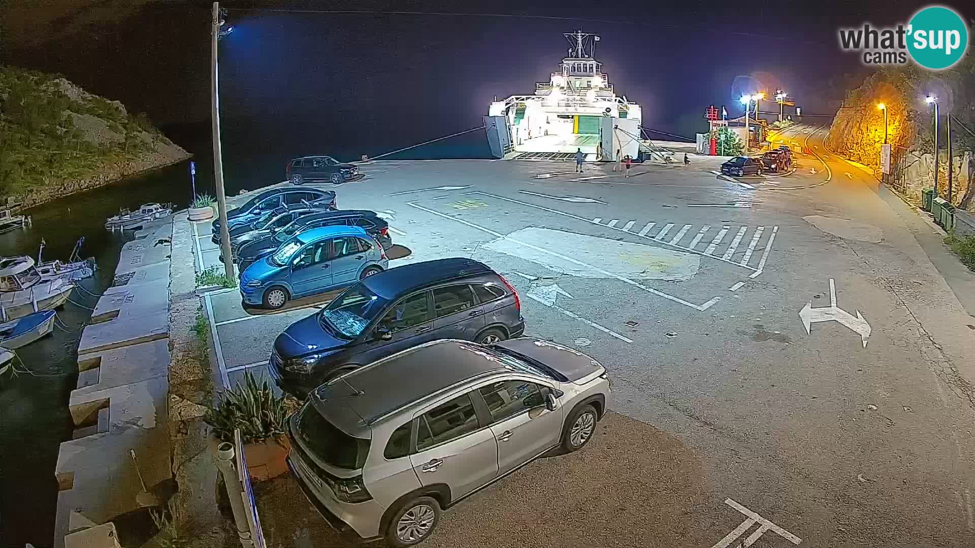 Webcam Prizna ferry port to Pag island