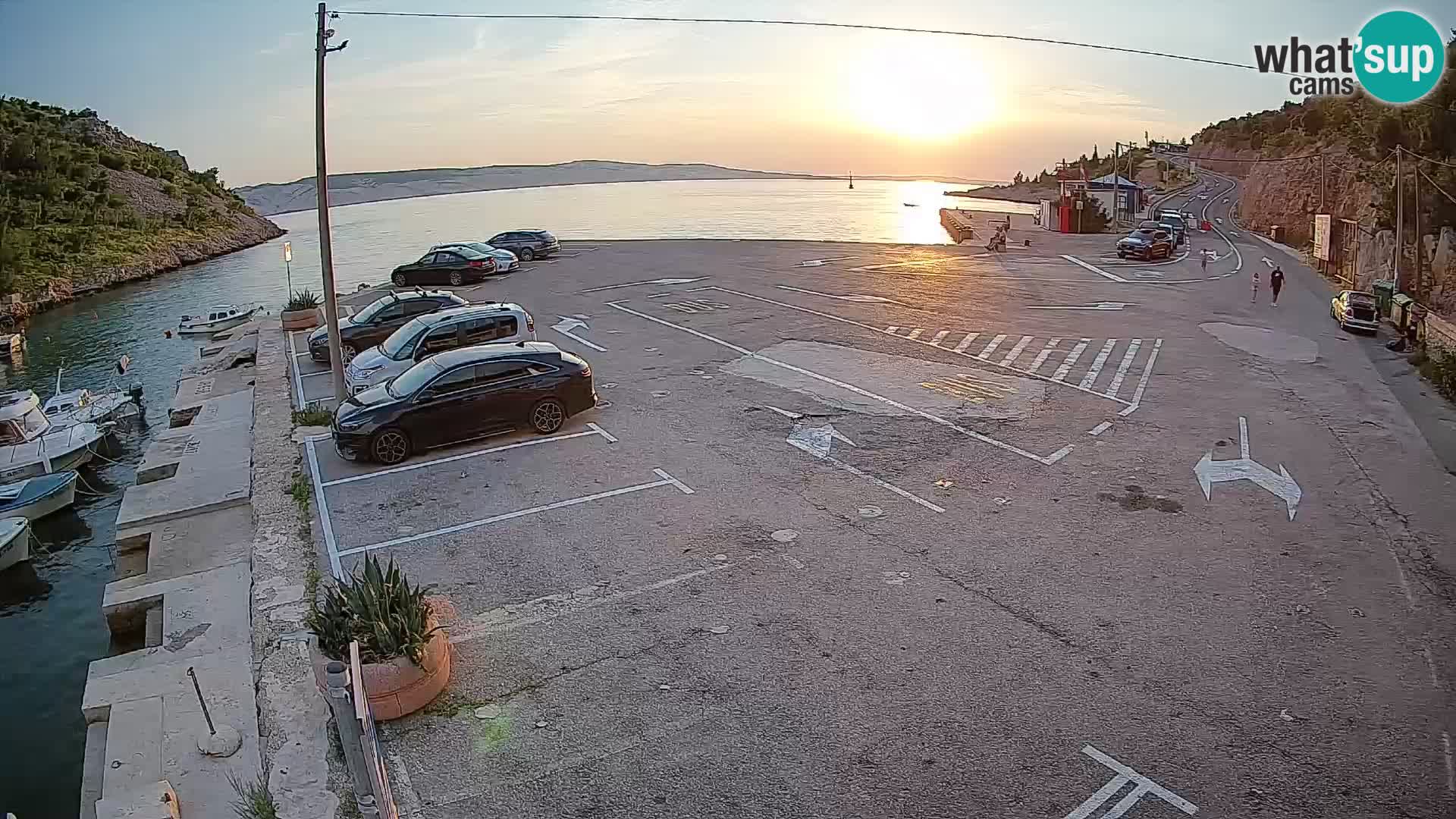 Webcam Fährhafen Prizna – zur Insel Pag