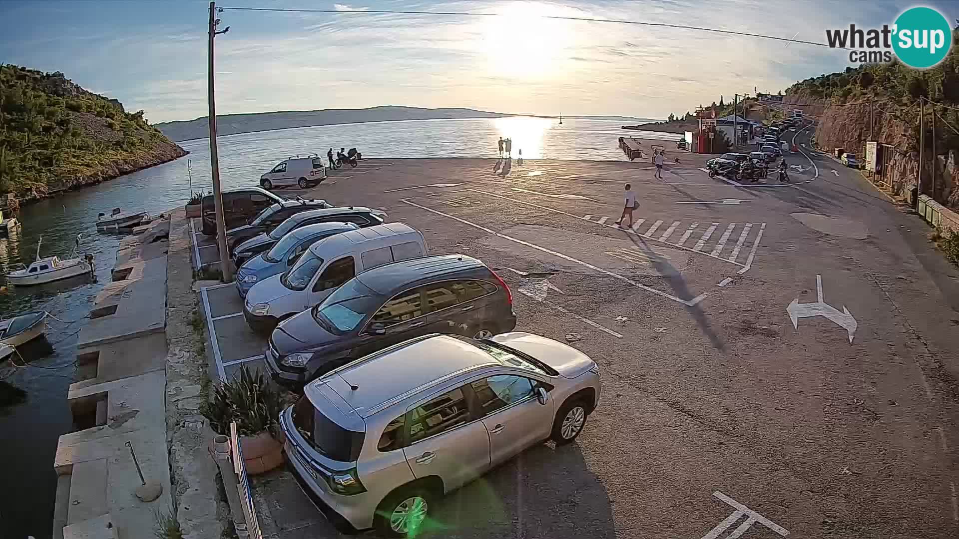 Webcam port de ferry de Prizna – vers l’île de Pag