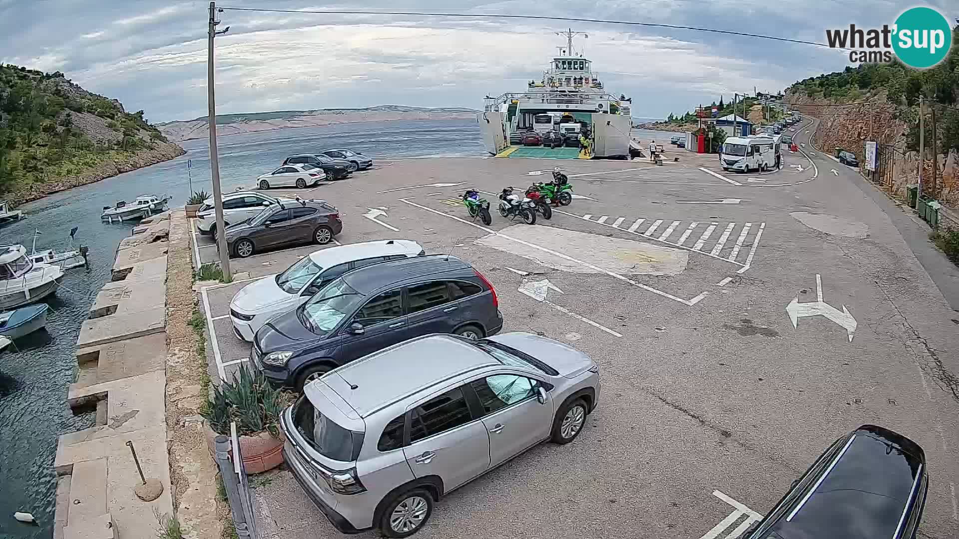 Webcam Fährhafen Prizna – zur Insel Pag