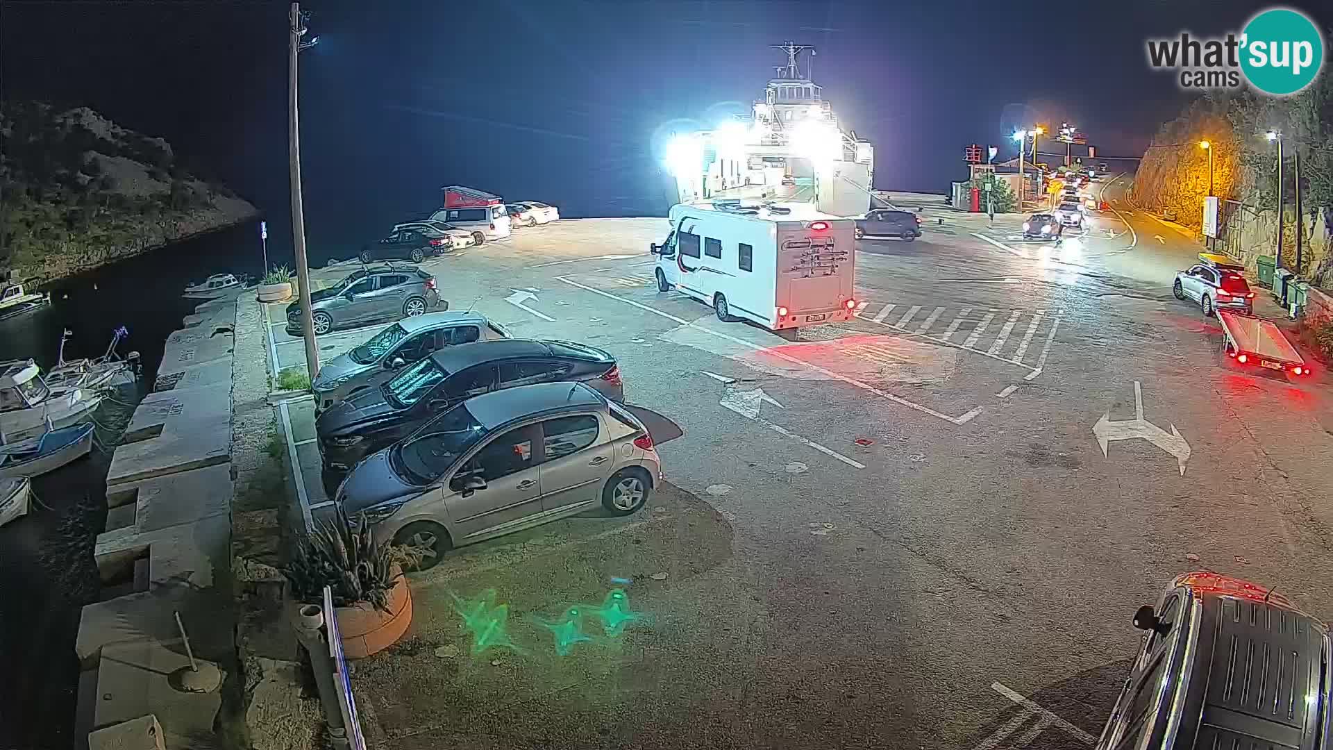 Webcam Prizna ferry port to Pag island