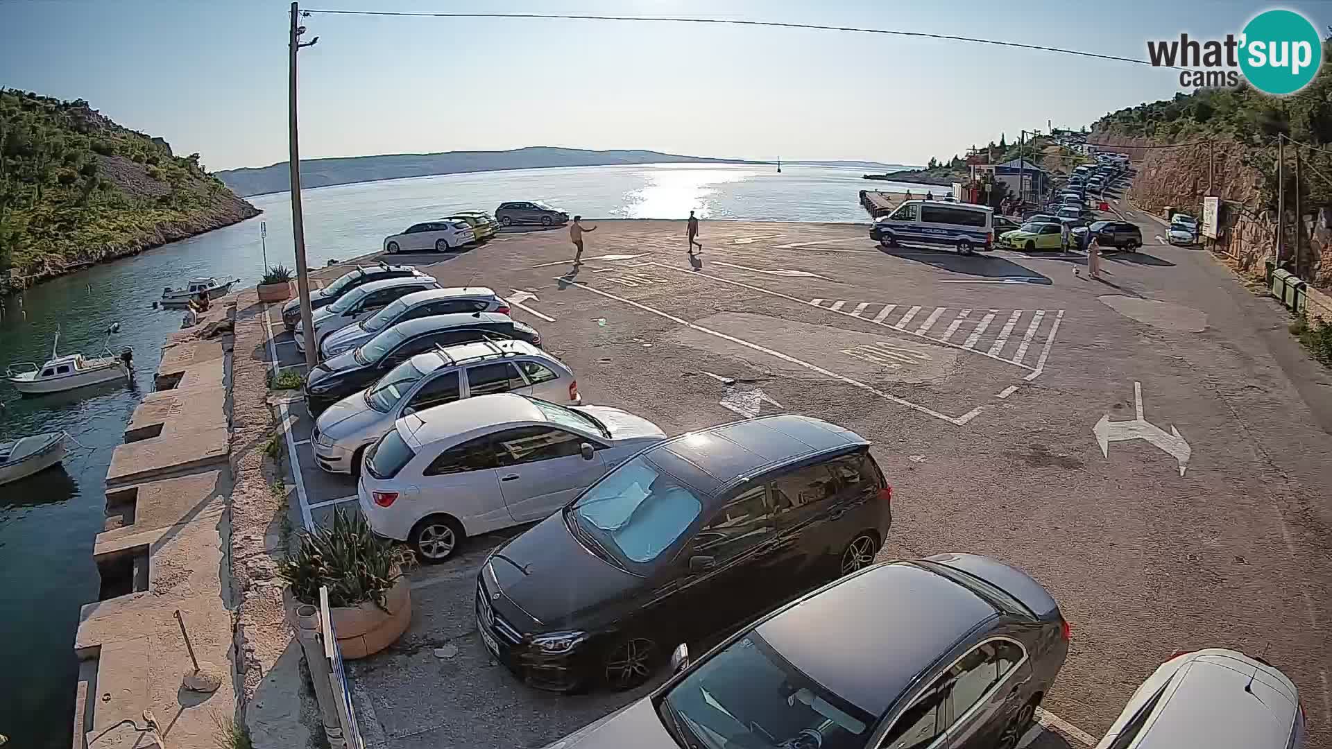 Webcam Prizna ferry port to Pag island